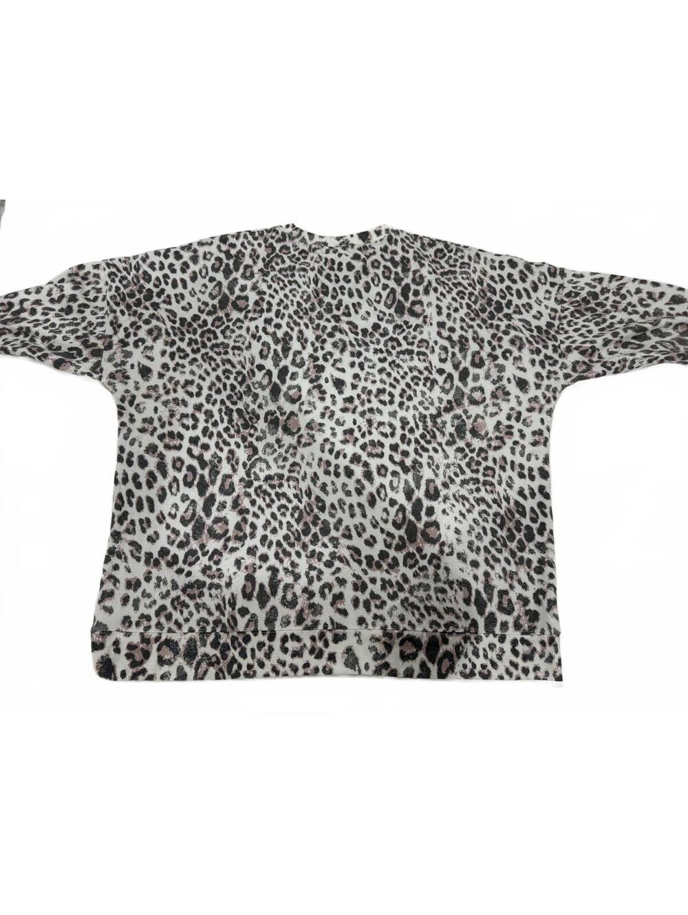NWT Buc-ee’s Leopard Print Fleece Pullover Gray & Pink Plus 2X Cozy Loungewear - Picture 3 of 9